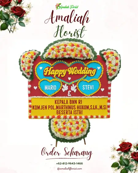 Papan Bunga Pernikahan Gedungombo